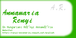 annamaria renyi business card